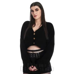 Banned Naenia Cropped Cardigan (Black)