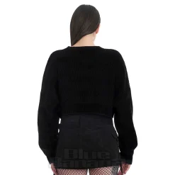 Banned Naenia Cropped Cardigan (Black)