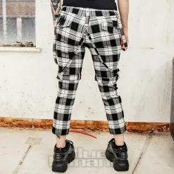 Banned Nocturne Buckle Trousers (Black/White)