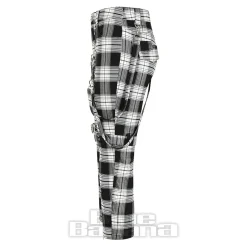 Banned Nocturne Buckle Trousers (Black/White)
