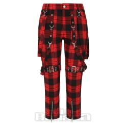 Banned Nocturne Buckle Trousers (Black/Red)