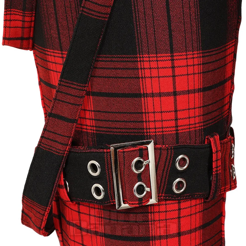 Banned Nocturne Buckle Trousers (Black/Red)