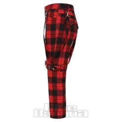 Banned Nocturne Buckle Trousers (Black/Red)