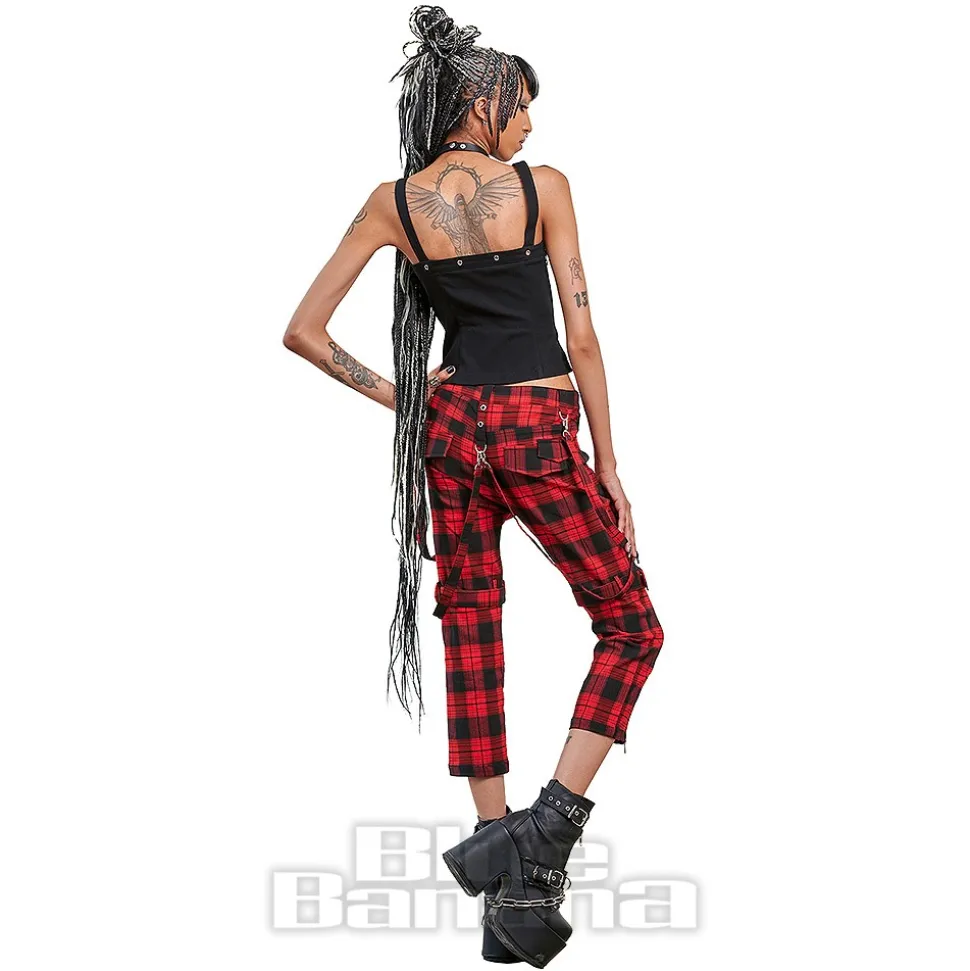 Banned Nocturne Buckle Trousers (Black/Red)