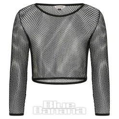 Banned No Rules Fishnet Top (Grey)