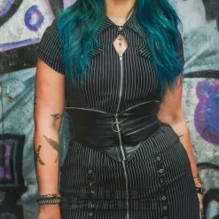 Banned Pinstripe Ambrosia Dress (Black)
