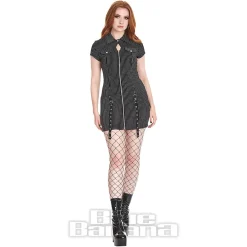 Banned Pinstripe Ambrosia Dress (Black)