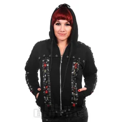 Banned Pixie Skull Hoodie (Black)