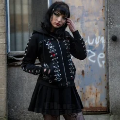 Banned Pixie Skull Hoodie (Black)