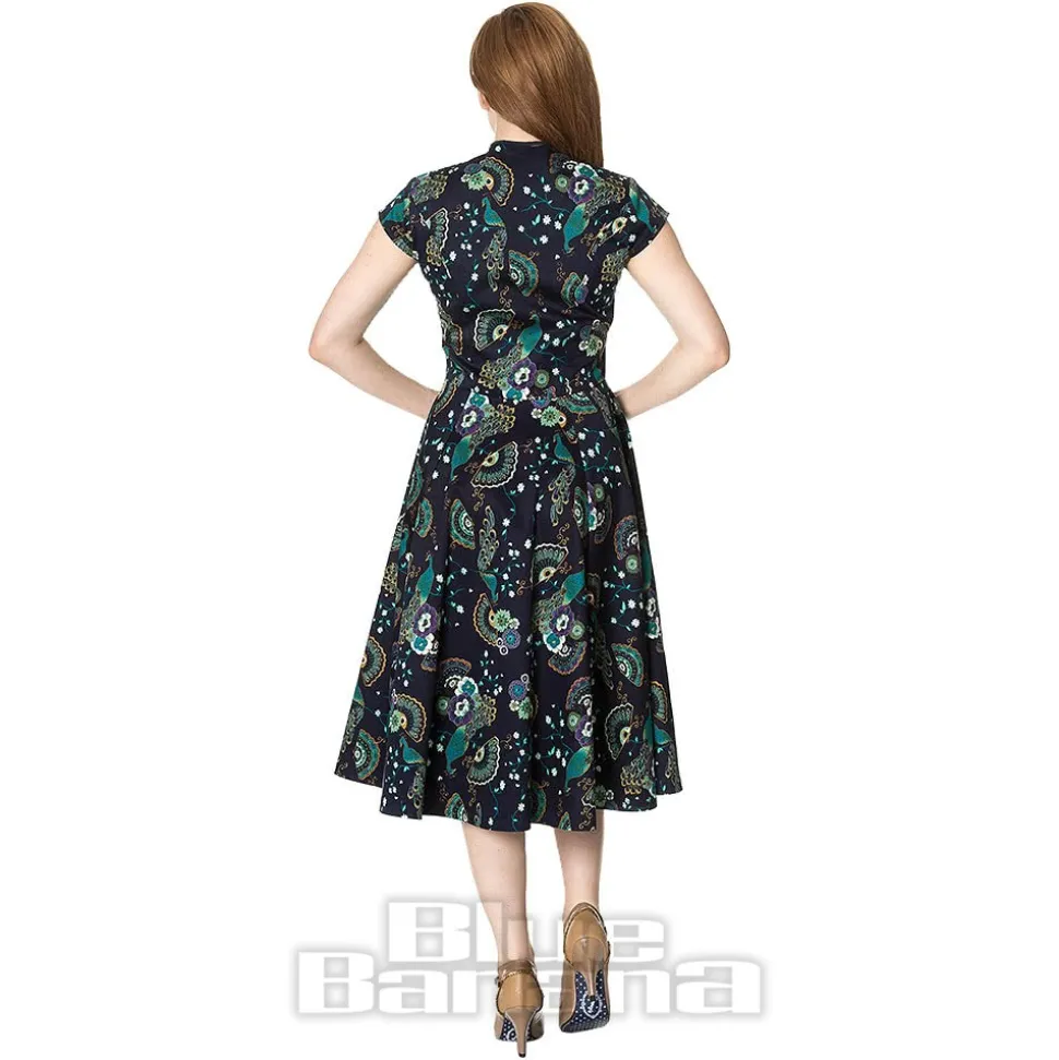Banned Proud Peacock Dress (Blue)