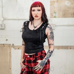 Banned Rogue Ribbon Top (Black)