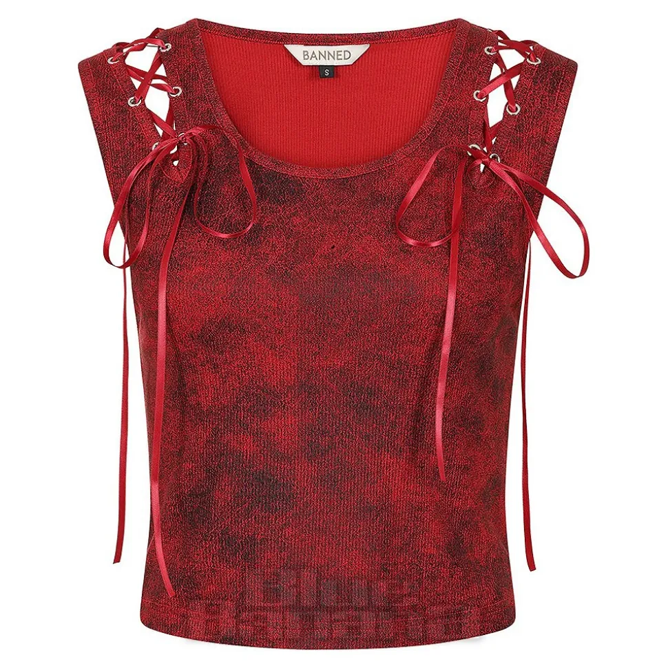 Banned Rogue Ribbon Top (Red)