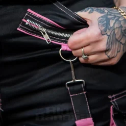 Banned Strappy Paxt Trousers (Black/Pink)