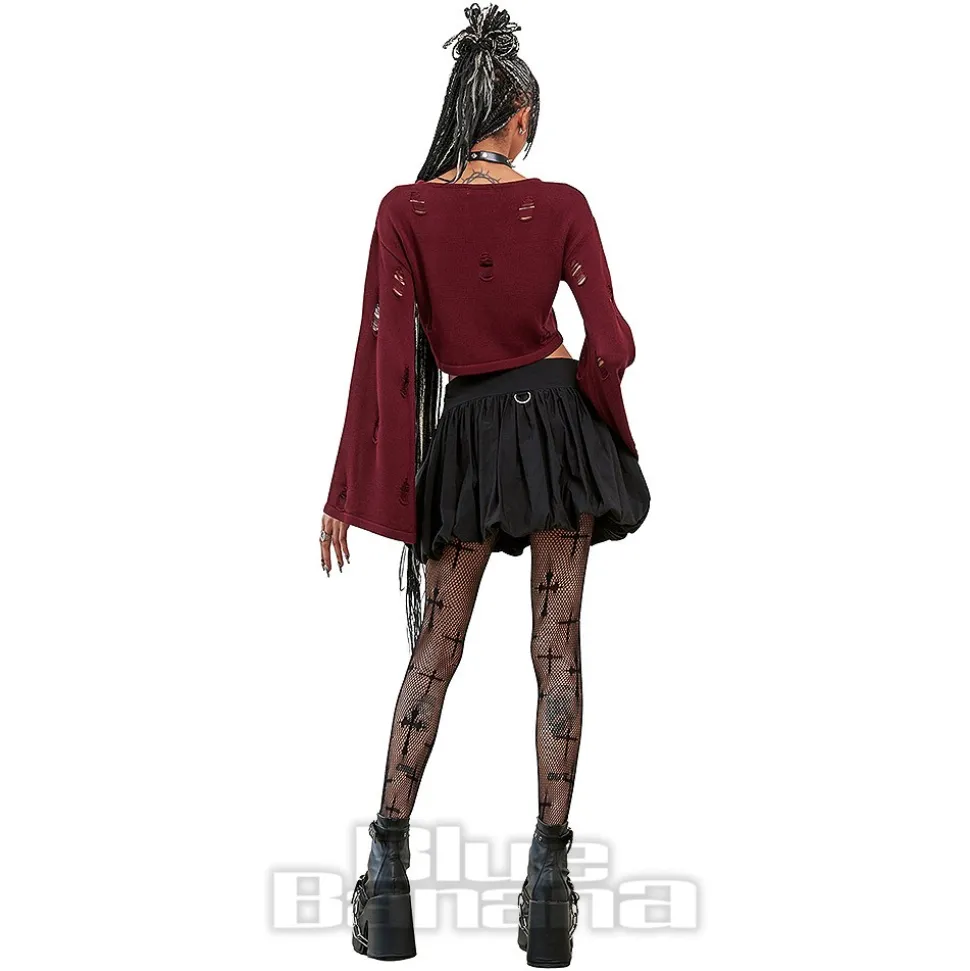 Banned Torn Affection Jumper (Burgundy)