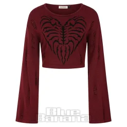 Banned Torn Affection Jumper (Burgundy)