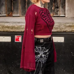 Banned Torn Affection Jumper (Burgundy)