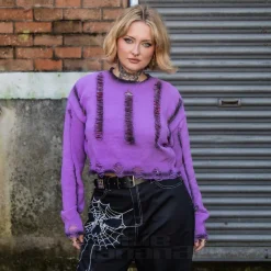 Banned Torn Apart Jumper (Purple)