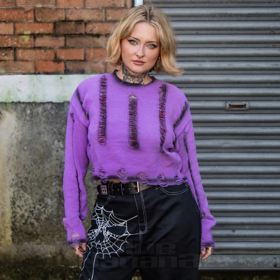 Banned Torn Apart Jumper (Purple)
