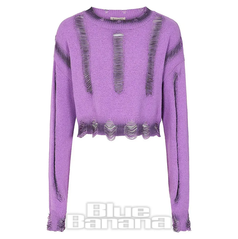 Banned Torn Apart Jumper (Purple)
