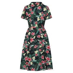 Banned Tropical Kate Dress (Navy)