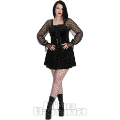Banned Velvet Bloodletting Mini Dress (Black)