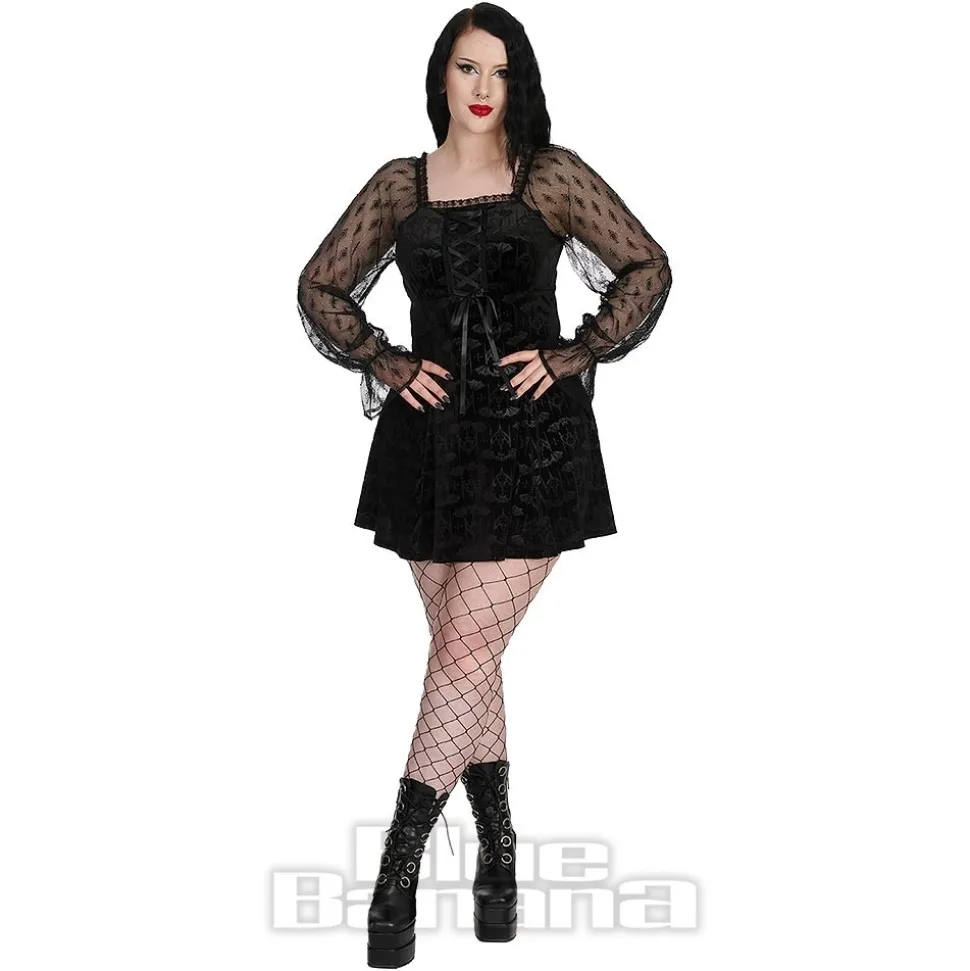 Banned Velvet Bloodletting Mini Dress (Black)