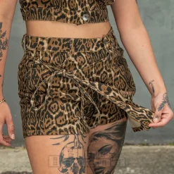 Banned Wild Instincts Shorts (Leopard Print)