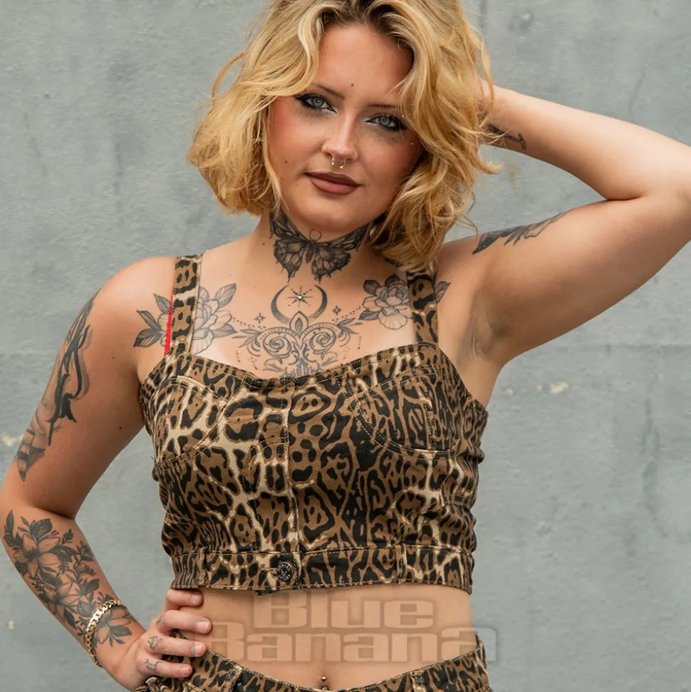 Banned Wild Instincts Top (Leopard Print)