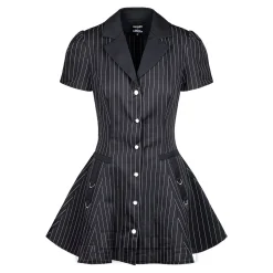 Banned X Blue Banana Pinstripe Core Dress (Black)