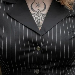 Banned X Blue Banana Pinstripe Core Dress (Black)