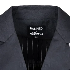 Banned X Blue Banana Pinstripe Core Dress (Black)