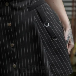 Banned X Blue Banana Pinstripe Core Dress (Black)