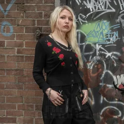 Banned X Blue Banana Roses Cardigan (Black)