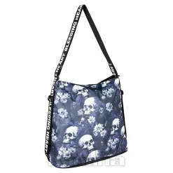 Bleeding Heart Adjustable Skull Handbag (Blue)