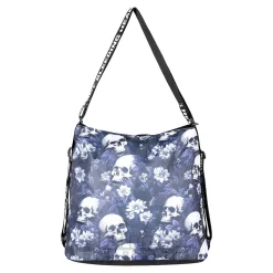 Bleeding Heart Adjustable Skull Handbag (Blue)