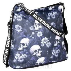 Bleeding Heart Adjustable Skull Handbag (Blue)
