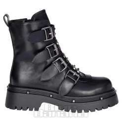 Bleeding Heart Buckle Boots (Black)