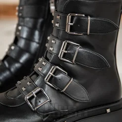 Bleeding Heart Buckle Boots (Black)