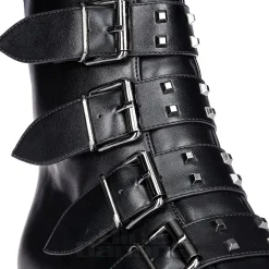 Bleeding Heart Buckle Boots (Black)