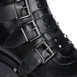 Bleeding Heart Buckle Boots (Black)
