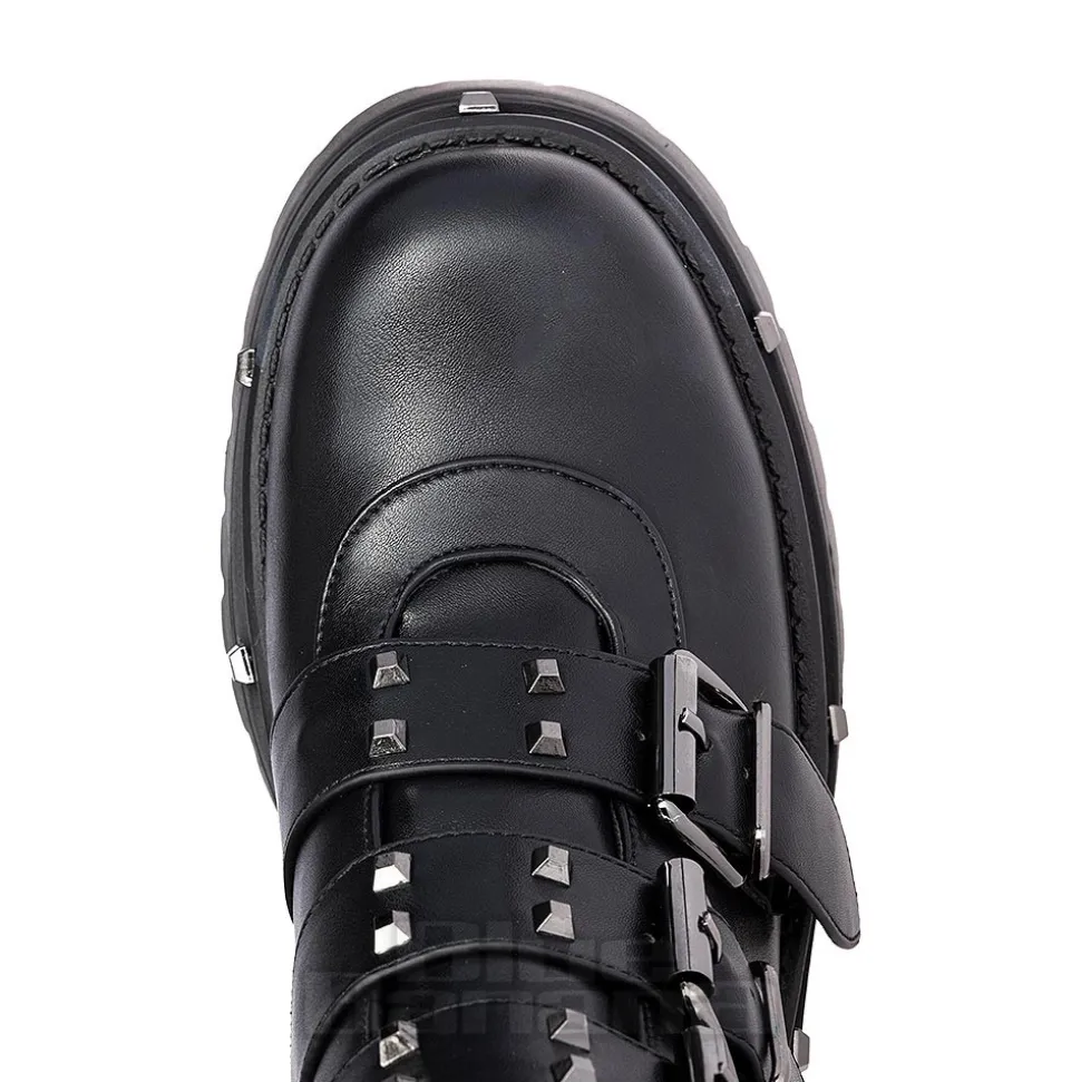 Bleeding Heart Buckle Boots (Black)