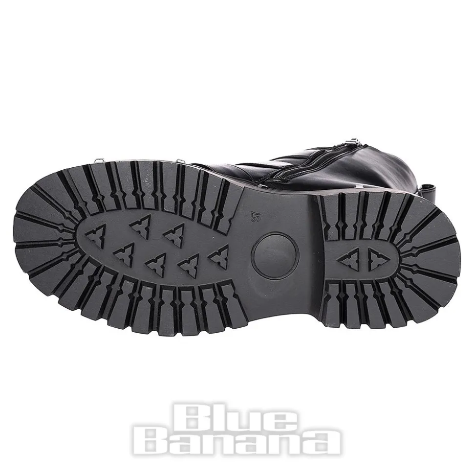 Bleeding Heart Buckle Boots (Black)
