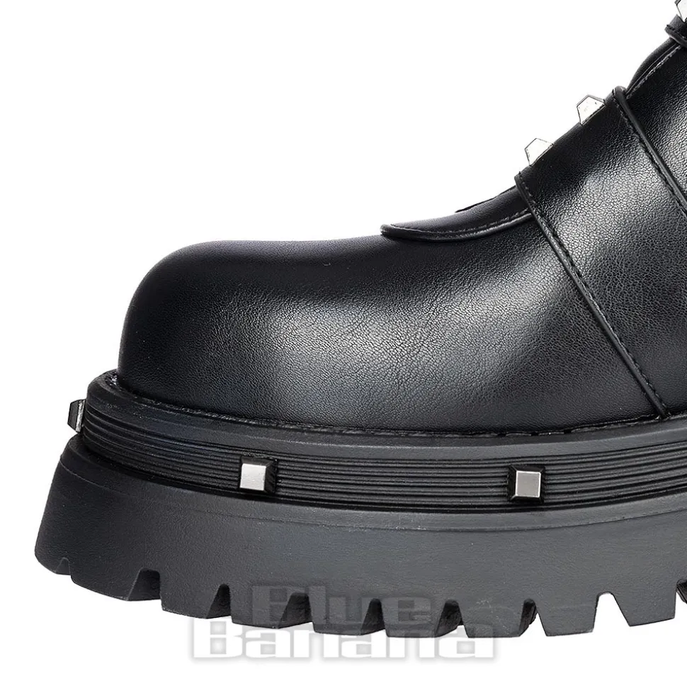 Bleeding Heart Buckle Boots (Black)