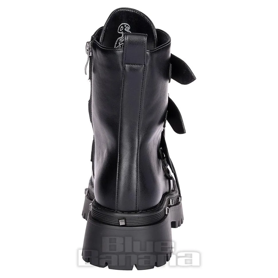 Bleeding Heart Buckle Boots (Black)