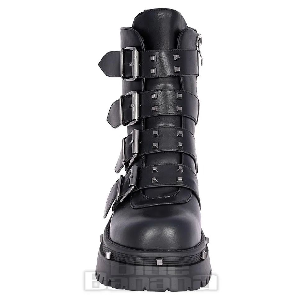 Bleeding Heart Buckle Boots (Black)