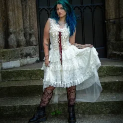 Bleeding Heart Desdemona Corset Dress (Cream)