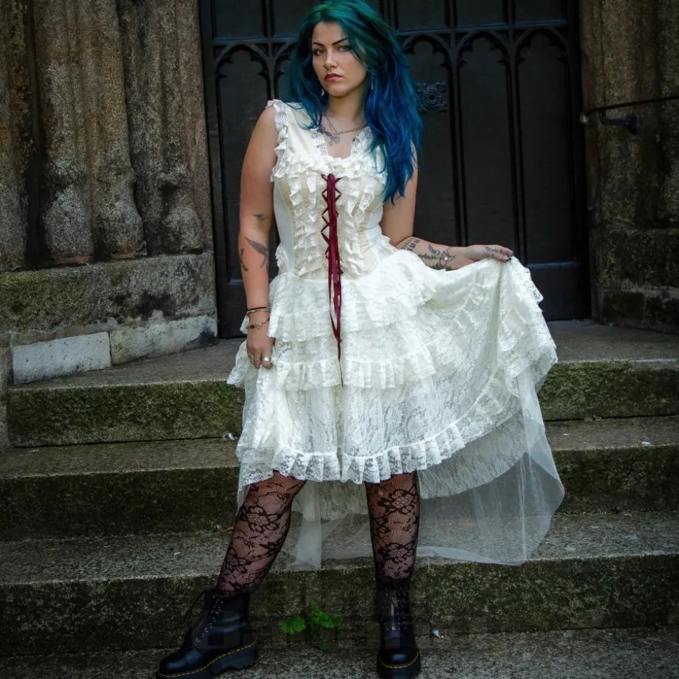 Bleeding Heart Desdemona Corset Dress (Cream)