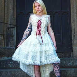 Bleeding Heart Desdemona Corset Dress (Cream)