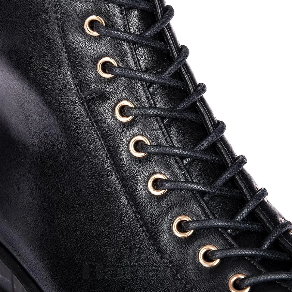 Bleeding Heart 15-Eye Boots (Black)