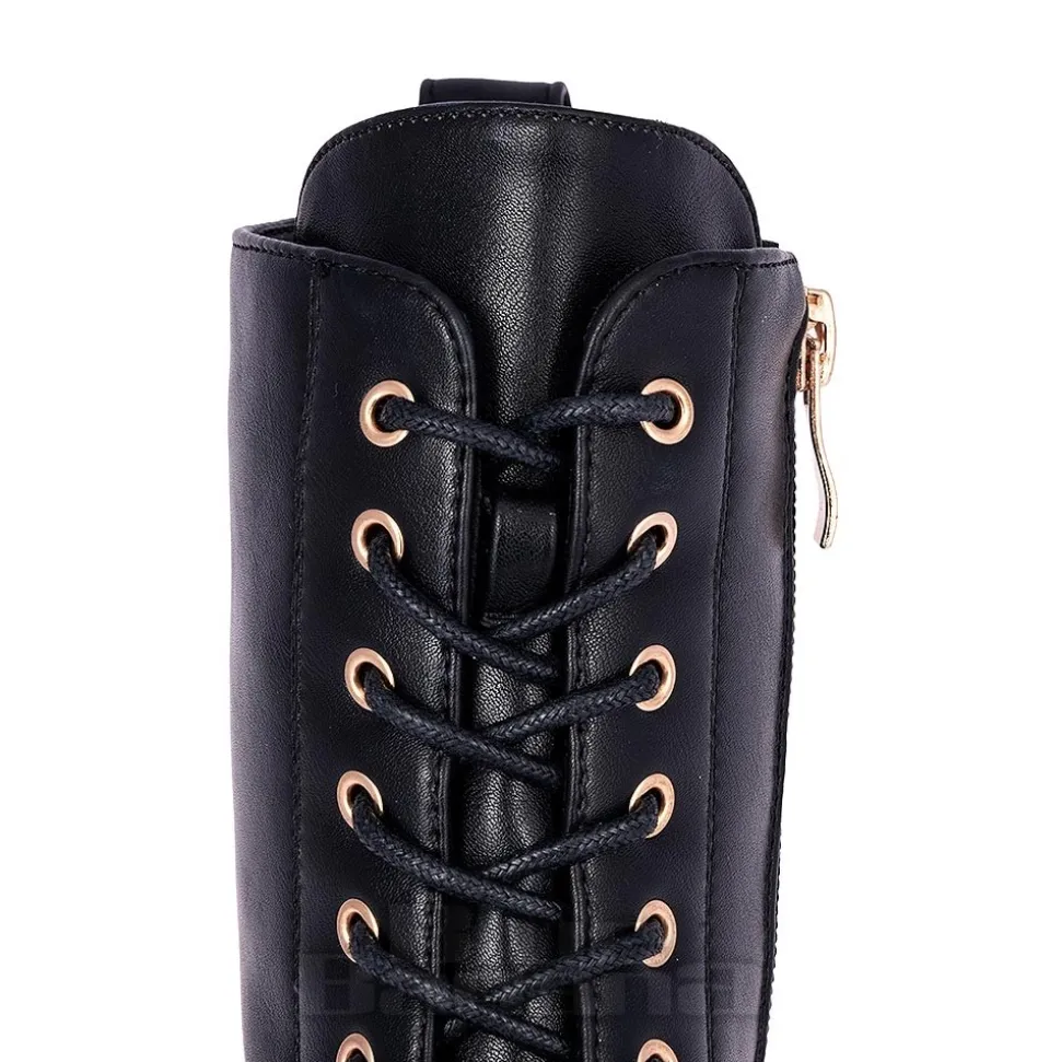 Bleeding Heart 15-Eye Boots (Black)